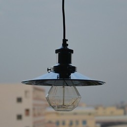 Country Chrome Metal Pendant Light