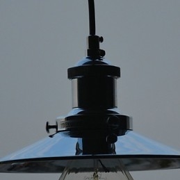 Country Chrome Metal Pendant Light