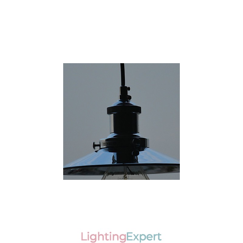 Country Chrome Metal Pendant Light