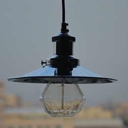 Country Chrome Metal Pendant Light
