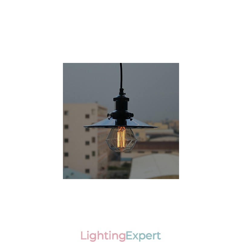 Country Chrome Metal Pendant Light