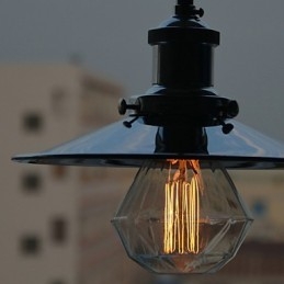 Country Chrome Metal Pendant Light