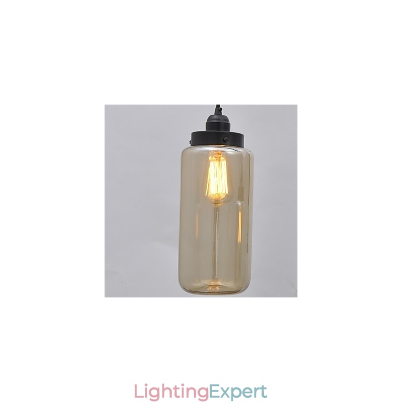 American retro minimalist single glass chandelier