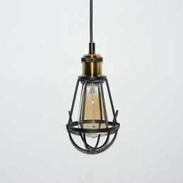 LOFT Lamp Vintage Pendant Light Edison Light Balck Iron Metal Cage Lampshade Warehouse Style Lighting Light Fixture