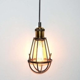 LOFT Lamp Vintage Pendant Light Edison Light Balck Iron Metal Cage Lampshade Warehouse Style Lighting Light Fixture