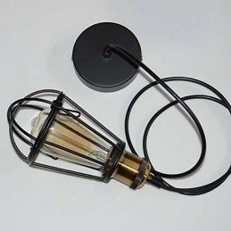 LOFT Lamp Vintage Pendant Light Edison Light Balck Iron Metal Cage Lampshade Warehouse Style Lighting Light Fixture