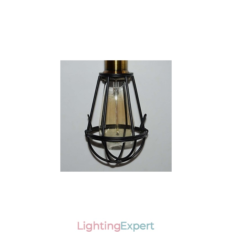 LOFT Lamp Vintage Pendant Light Edison Light Balck Iron Metal Cage Lampshade Warehouse Style Lighting Light Fixture