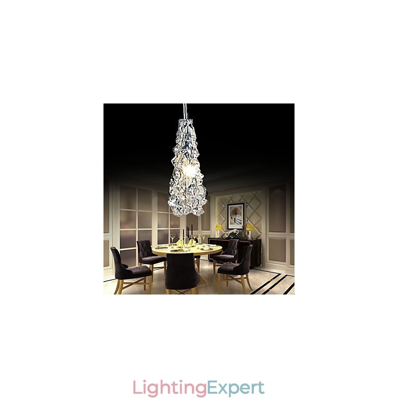 Tradition Classic Transparent glass 1 Light Chandelier