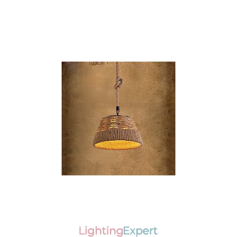 Loft Industrial Wind Creative Nordic Hemp Rope Meals Chandelier Lamp