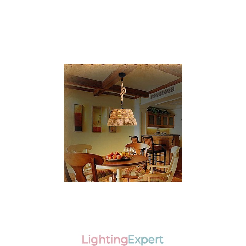 Loft Industrial Wind Creative Nordic Hemp Rope Meals Chandelier Lamp