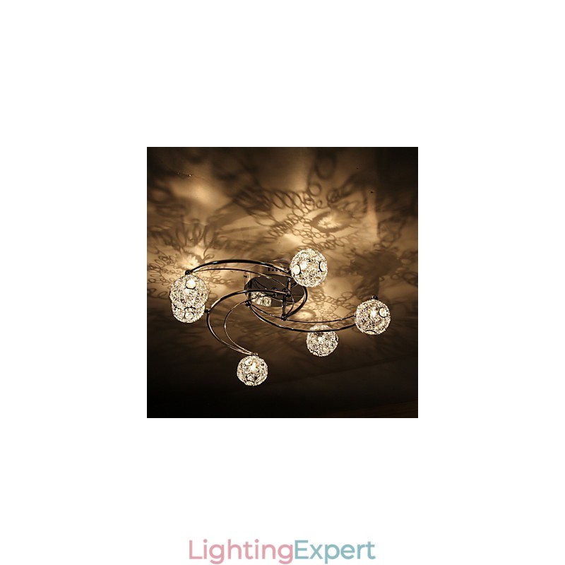 Modern Contemporary Electroplated Flush Mount
