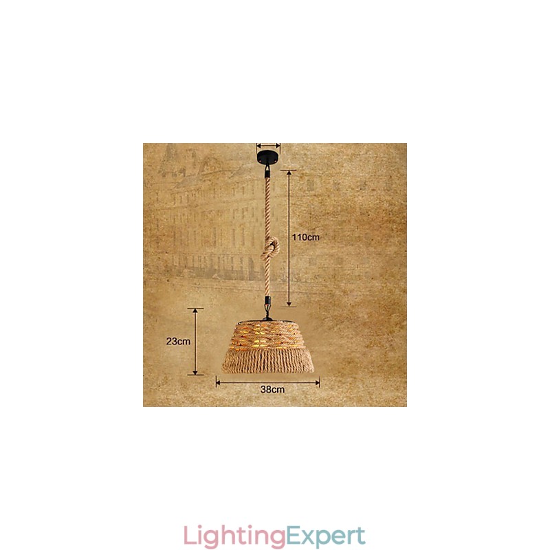 Loft Industrial Wind Creative Nordic Hemp Rope Meals Chandelier Lamp