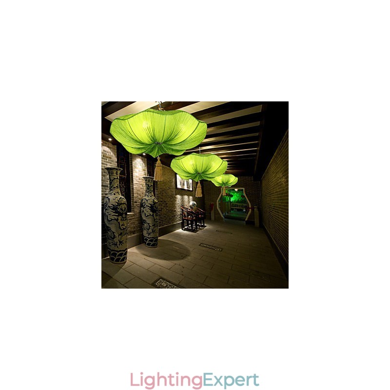 Cloth Art Romantic Imitation Of Classical Droplight Southeast Asia Lotus Lantern Lamp Light