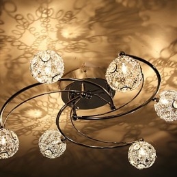 Modern Contemporary Electroplated Flush Mount