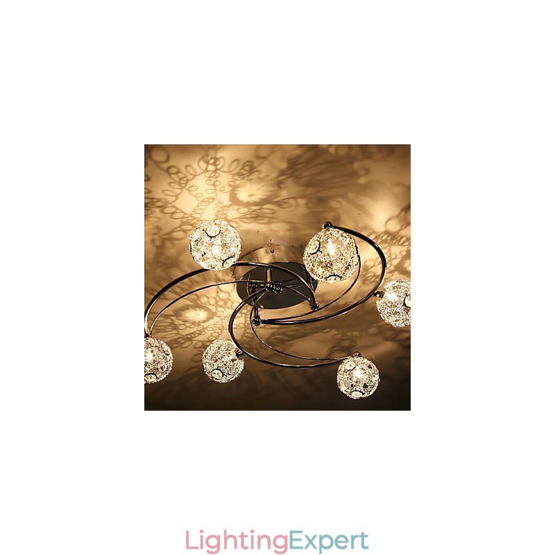 Modern Contemporary Electroplated Flush Mount