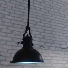 American country iron chandelier Single head black industrial wind Chandelier