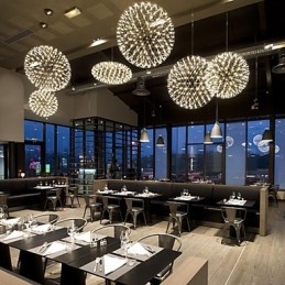 Contemporary Chandelier Creative Round Droplight Lamp Light