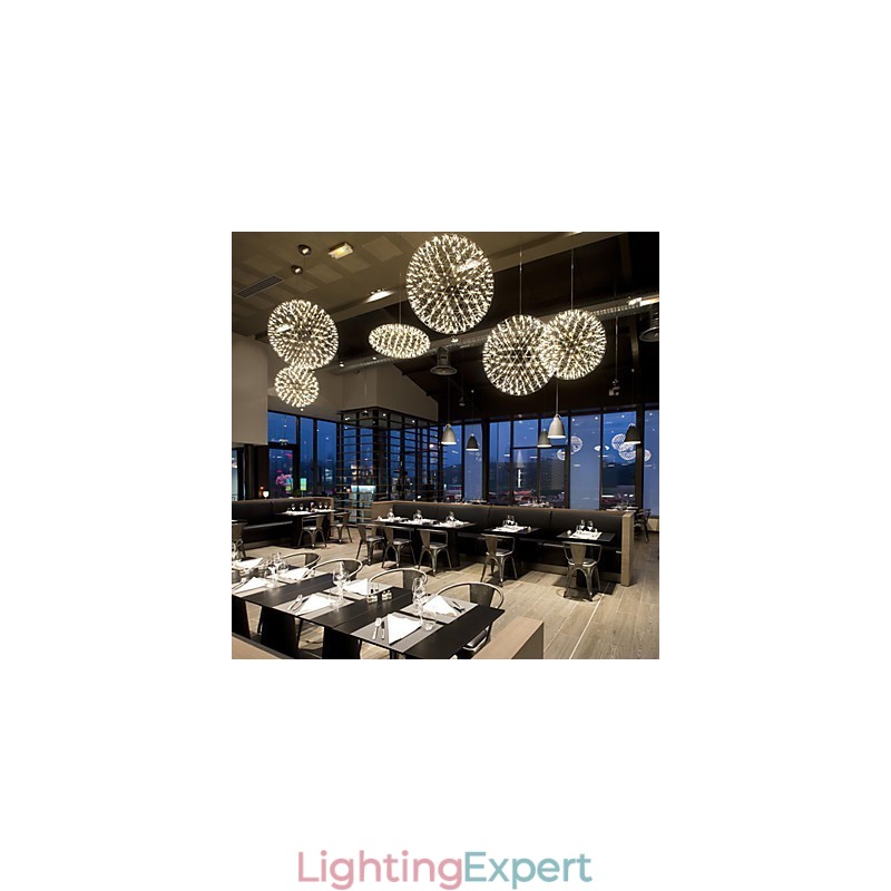 Contemporary Chandelier Creative Round Droplight Lamp Light