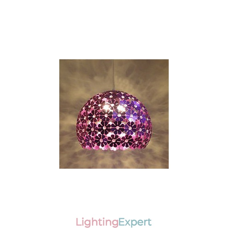 Modern Color Plum Flower Ball Single Head Crystal Droplight