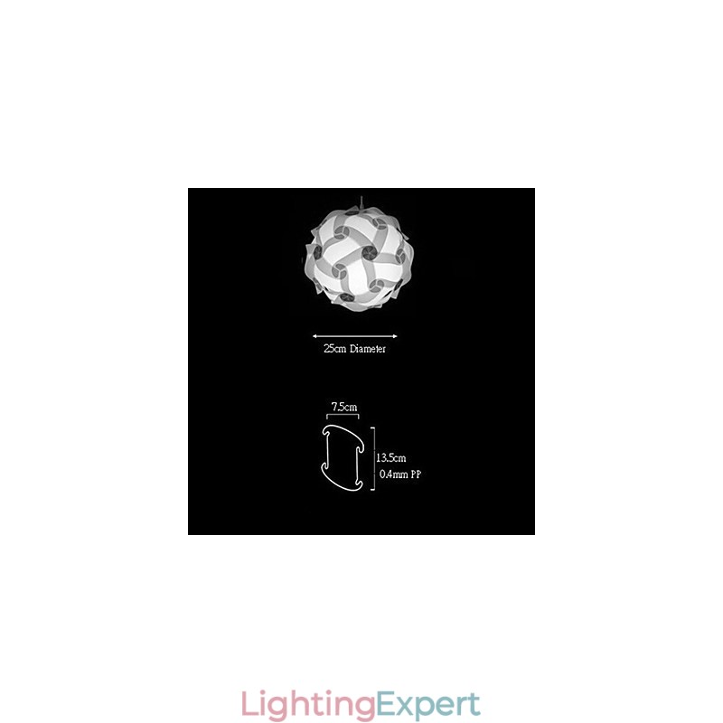 DIY Modern Pendant Ball Lamp 25cm