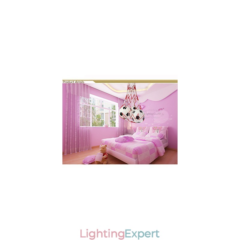 Children Football Modern Minimalist Pendant Lamp Boy Lights 3 Lights