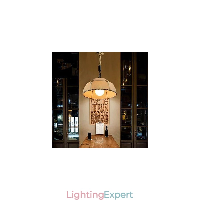 A Brief Vogue Lights Semicircle Hemp Rope Chandelier