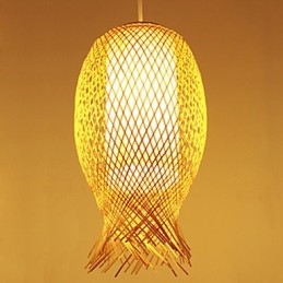 Modern Teahouse Bamboo Weaving Bamboo Decoration Droplight Lamp