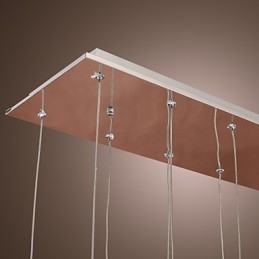 Modern Contemporary Crystal Chrome Metal Pendant Light