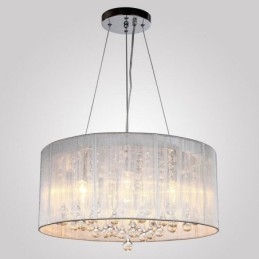 Traditional Classic Crystal Chrome Metal Chandelier