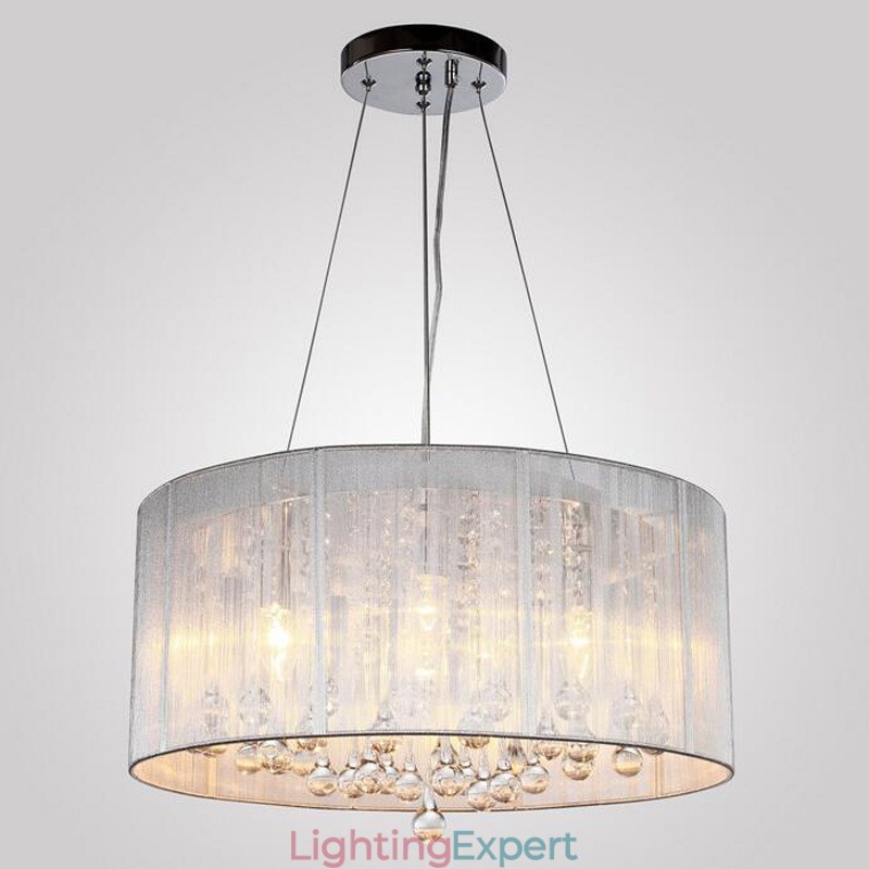 Traditional Classic Crystal Chrome Metal Chandelier
