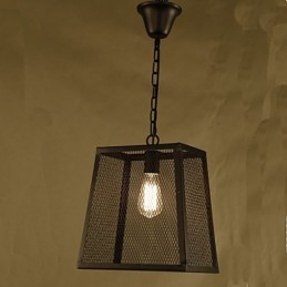 A Net Cover Retro Industrial Wind Cafe Wrought Lron Chandelier
