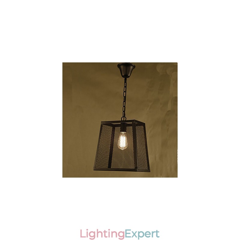 A Net Cover Retro Industrial Wind Cafe Wrought Lron Chandelier