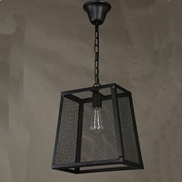 A Net Cover Retro Industrial Wind Cafe Wrought Lron Chandelier