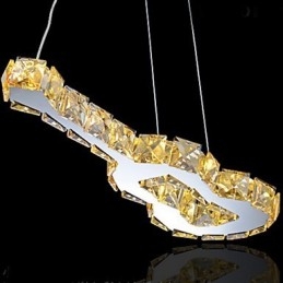 Modern Contemporary Crystal Metal Pendant Light