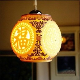 Retro Ceramic lamp lamp Stairs Blue Single Head Chandelier Creative