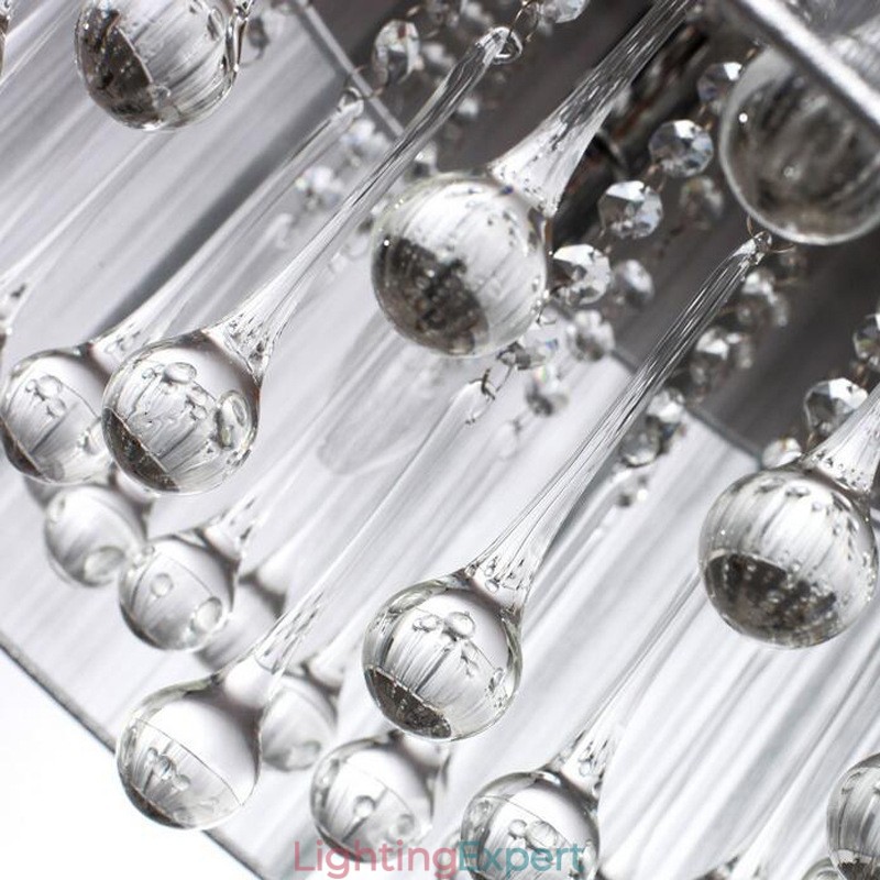 Traditional Classic Crystal Chrome Metal Chandelier