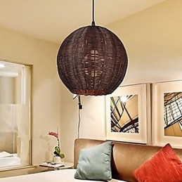 Modern Contemporary Lantern Country Globe Metal Pendant Light