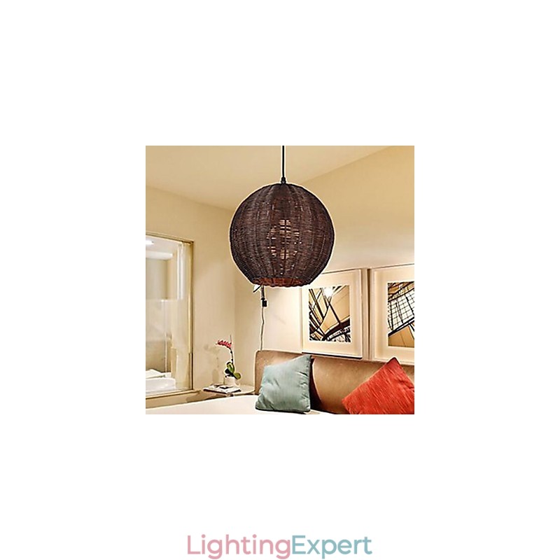 Modern Contemporary Lantern Country Globe Metal Pendant Light