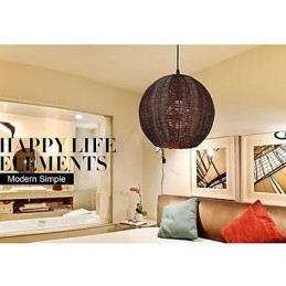 Modern Contemporary Lantern Country Globe Metal Pendant Light