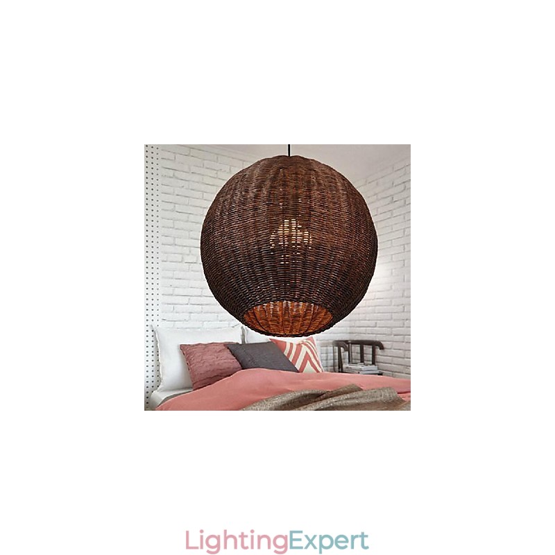 Modern Contemporary Lantern Country Globe Metal Pendant Light