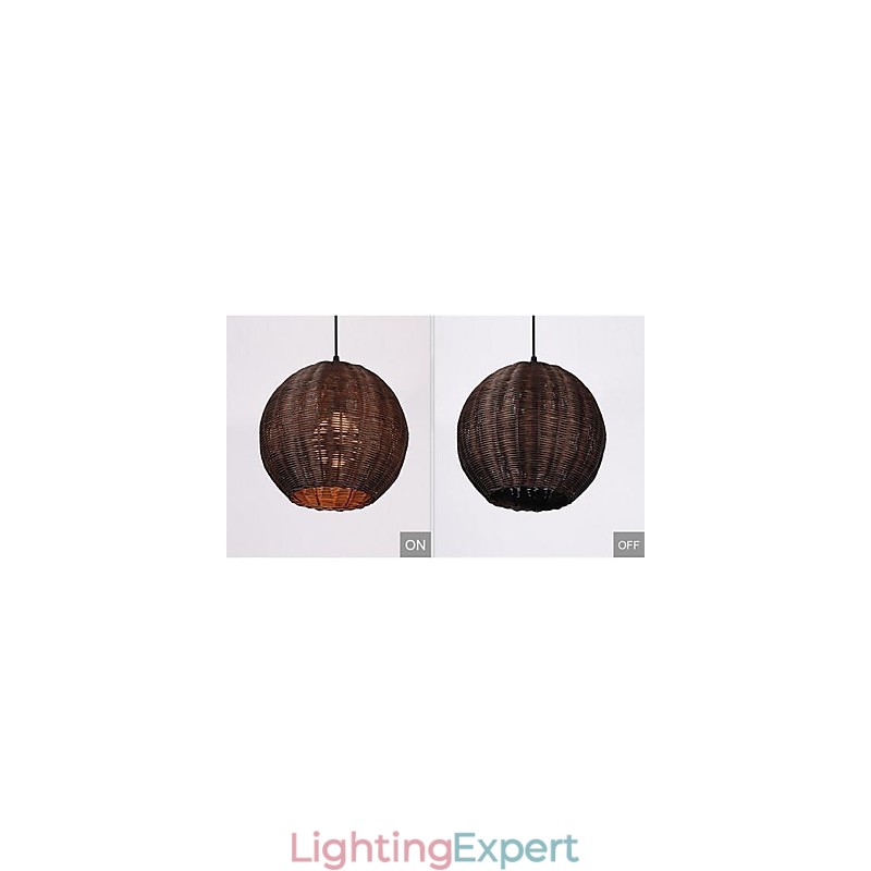 Modern Contemporary Lantern Country Globe Metal Pendant Light