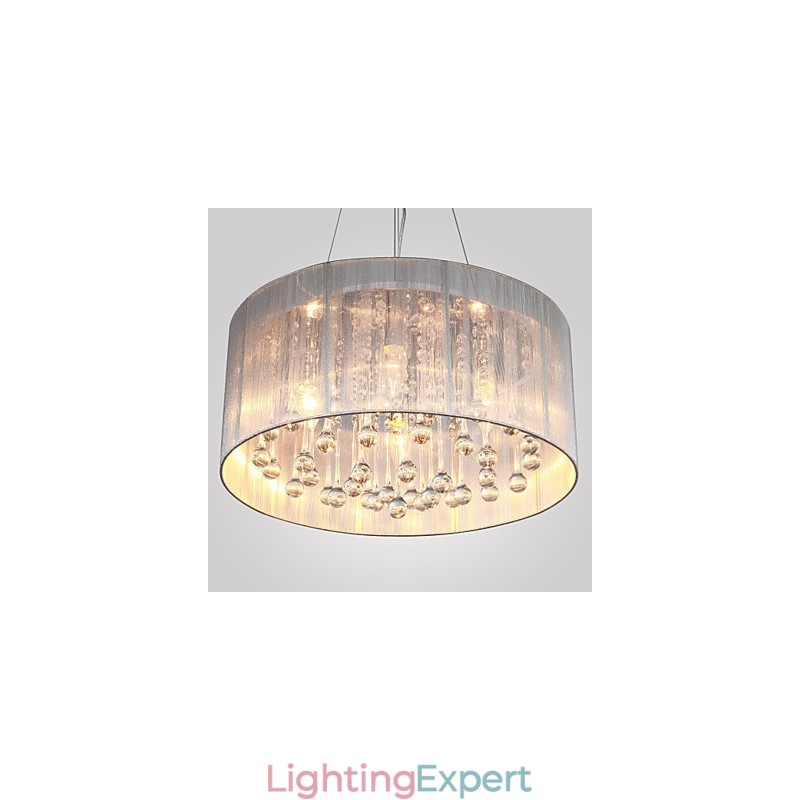 Traditional Classic Crystal Chrome Metal Chandelier