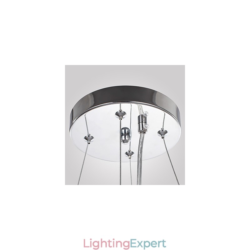 Traditional Classic Crystal Chrome Metal Chandelier