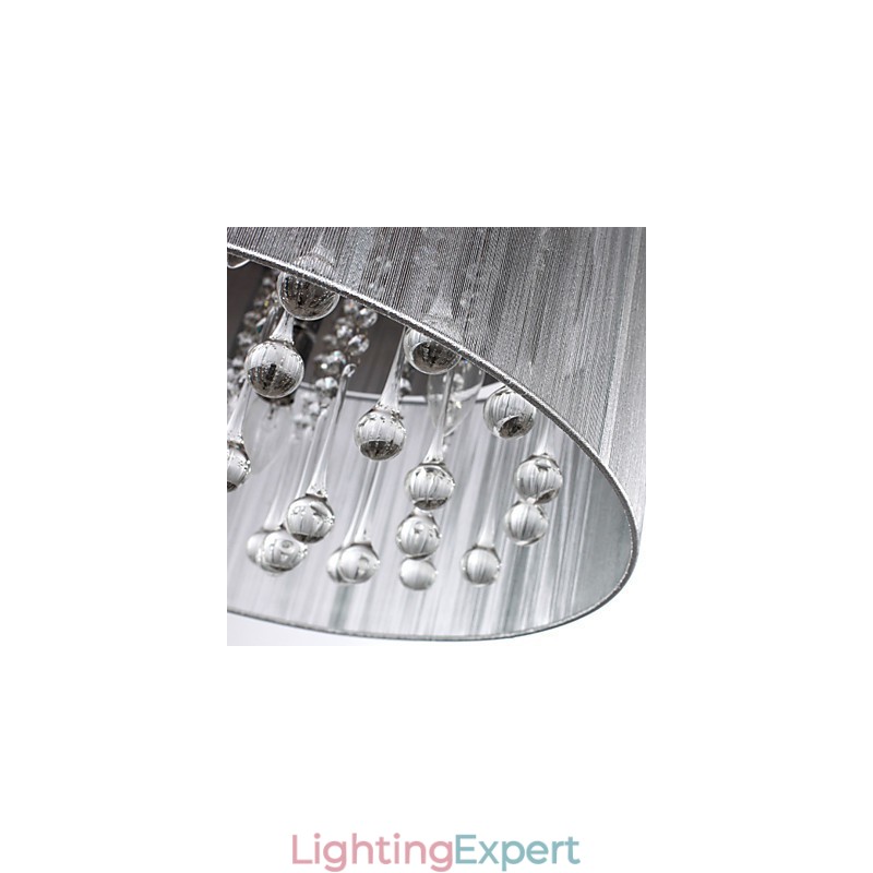 Traditional Classic Crystal Chrome Metal Chandelier