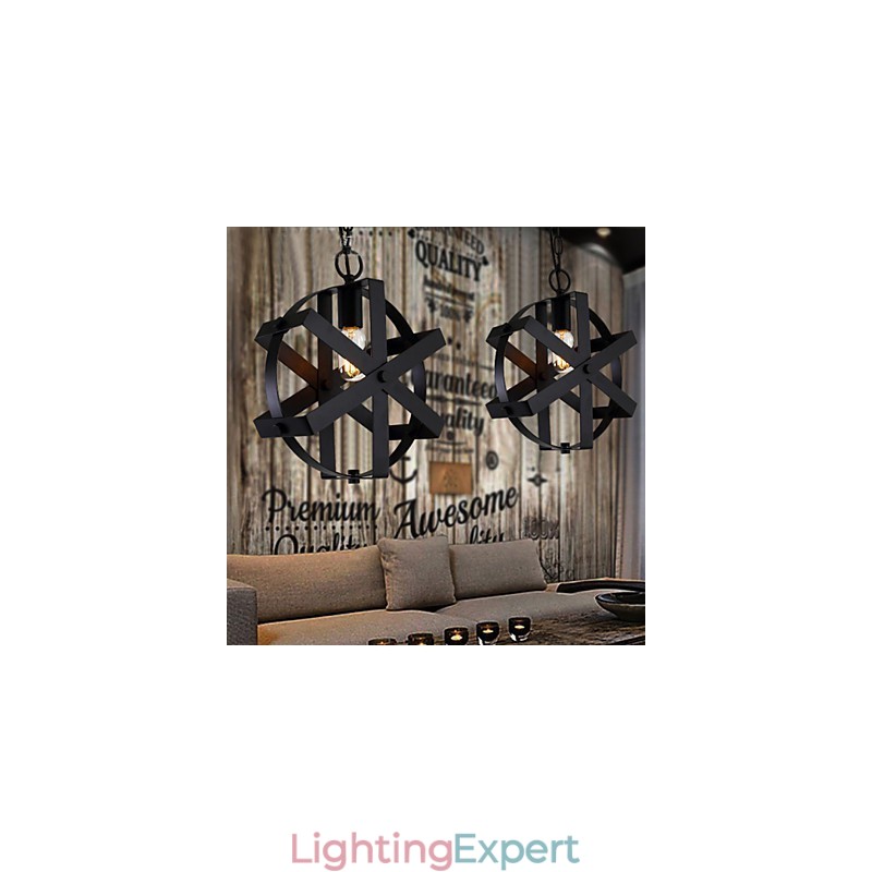 Vintage Style Industrial Round Pendant Light Loft Home Furnishing decorative Chandelier