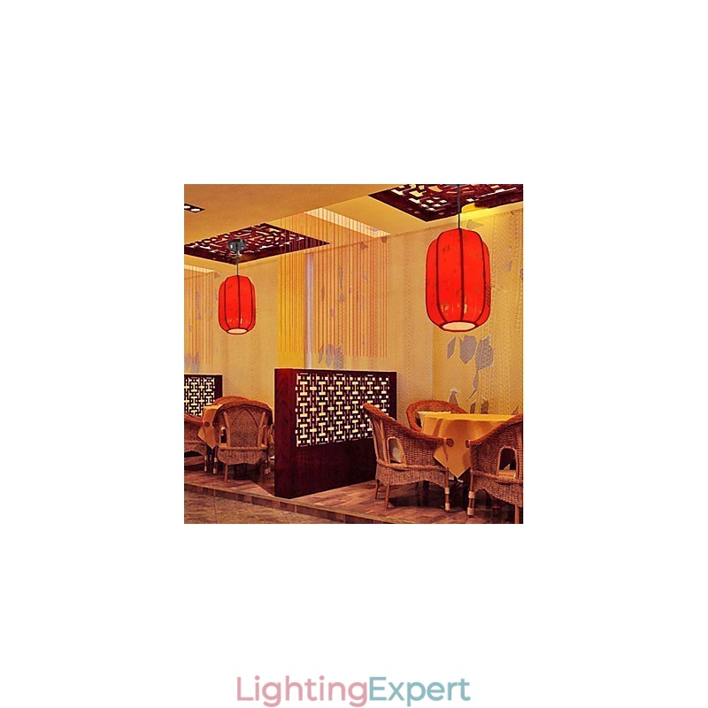 Archaize Sheepskin Red Lanterns Porch Droplight Lamp Light