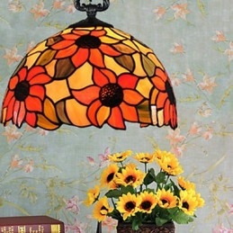 European Rural Creative Arts Stained Glass Chandelier Restoring Ancient Ways Lamp Light