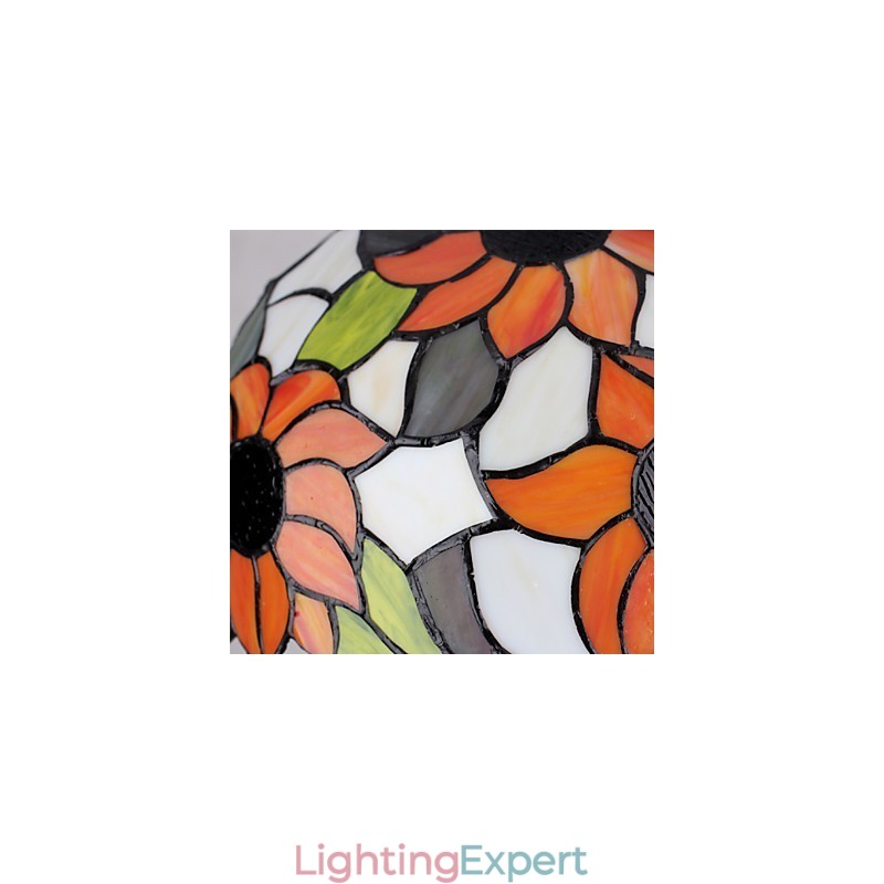 European Rural Creative Arts Stained Glass Chandelier Restoring Ancient Ways Lamp Light
