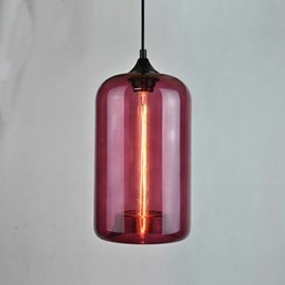 Bottle Design Pendant 1 Light with Transparent Shade