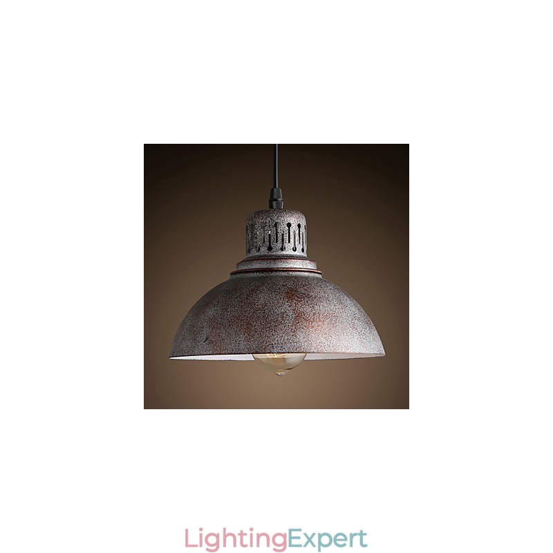 Retro Mini Style Painting Metal Pendant Light Outdoors